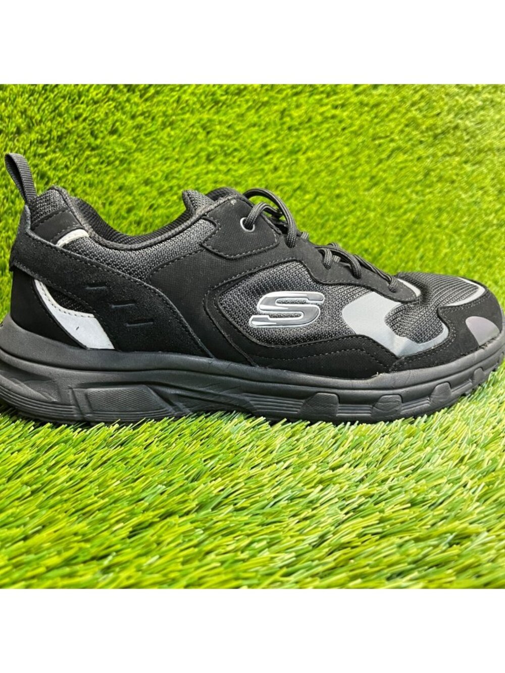 Skechers Oak Canyon Mens Size 9 Black Athletic Running Walking Shoes Sneakers